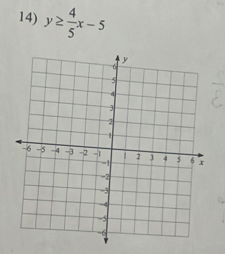 y≥  4/5 x-5