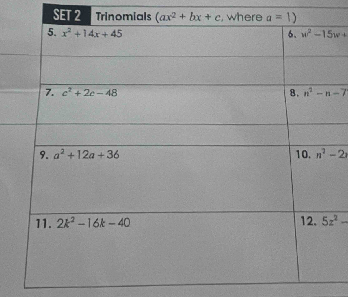 SET
5z^2-