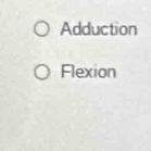 Adduction 
Flexion