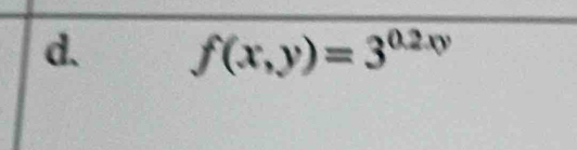 f(x,y)=3^(0.2xy)