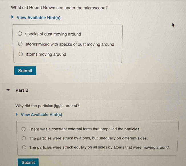 Solved: What did Robert Brown see under the microscope? View Available ...