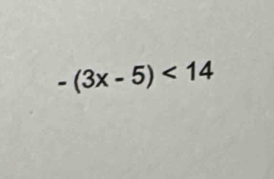 -(3x-5)<14</tex>