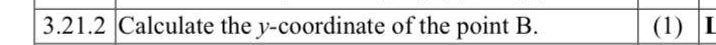 Calculate the y-coordinate of the point B. (1) I