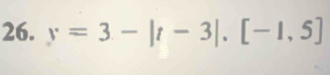 y=3-|t-3|.[-1,5]