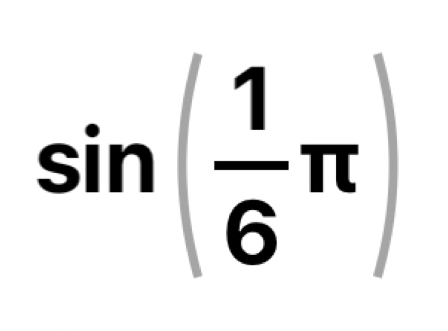 sin ( 1/6 π )