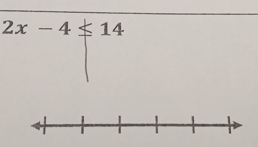 2x-4≤ 14