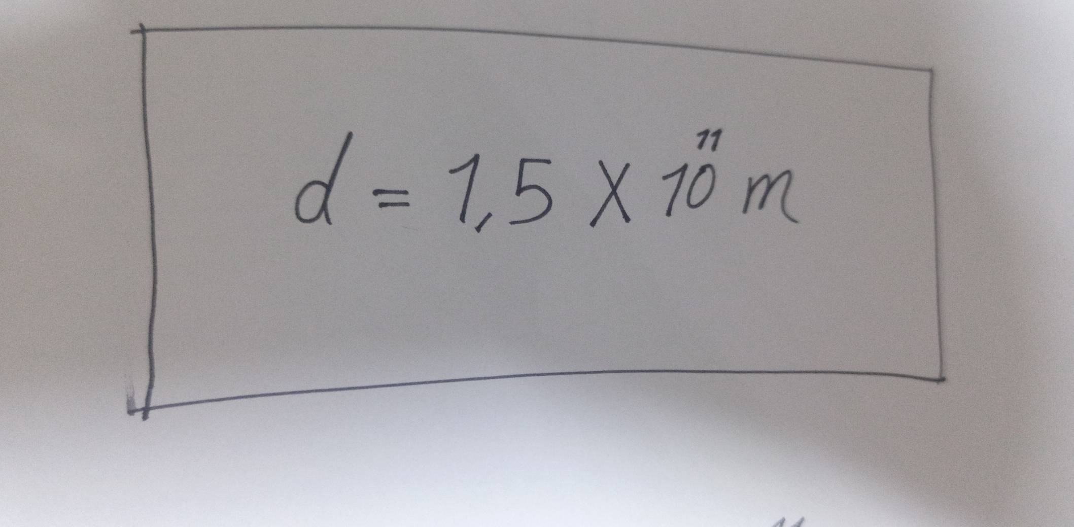 d=1.5* 10^(11)m