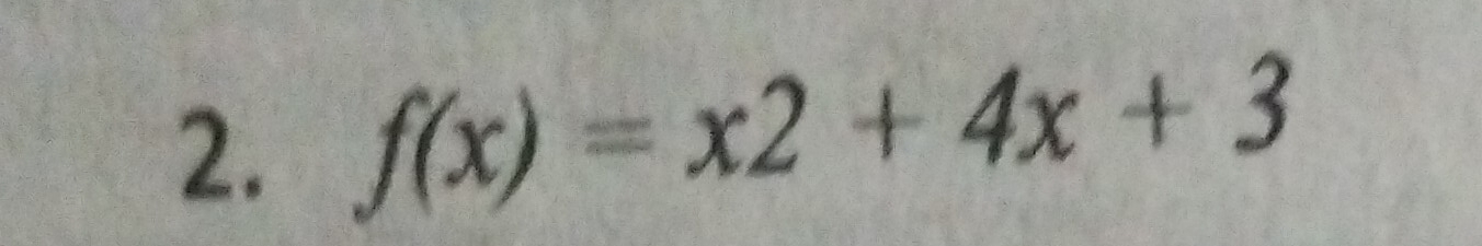 f(x)=x2+4x+3