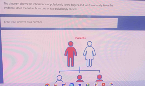 Solved: The diagram shows the inheritance of polydactyly (extra fingers ...