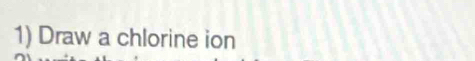 Draw a chlorine ion