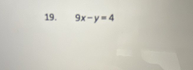 9x-y=4