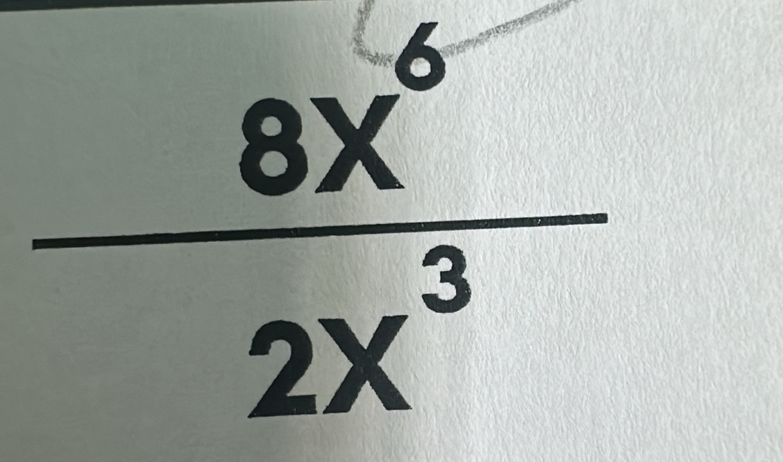 - 8x^6/2x^3 