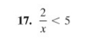  2/x <5</tex>