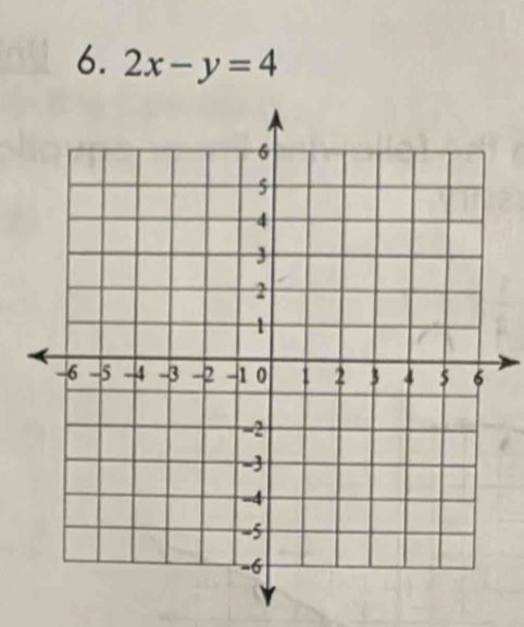 2x-y=4