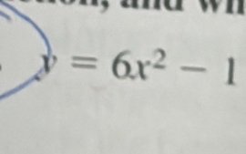 y=6x^2-1