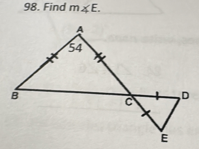 Find m∠ E.