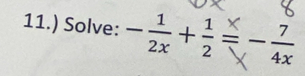 11.) Solve: -+-