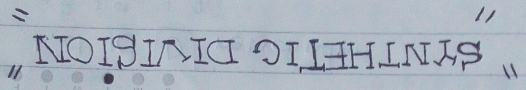 SYNTHETIC DIVISION 
11 
: