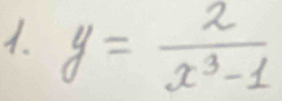 y= 2/x^3-1 