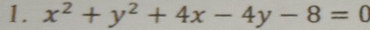 x^2+y^2+4x-4y-8=0