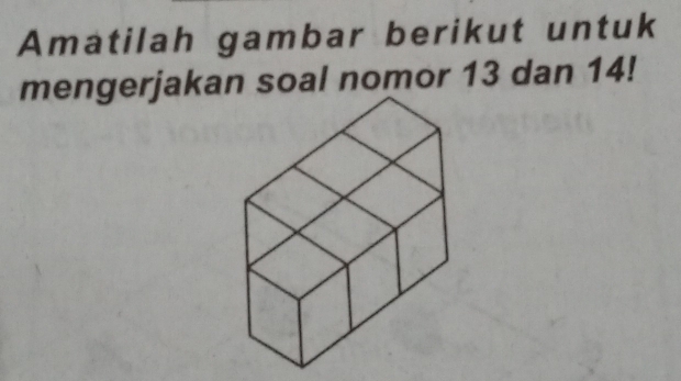 Amatilah gambar berikut untuk 
mengerjakan soal nomor 13 dan 14!