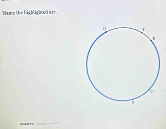 Name the highlighted arc. 
Answer ne à ét it à