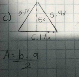 A= b· a/2 