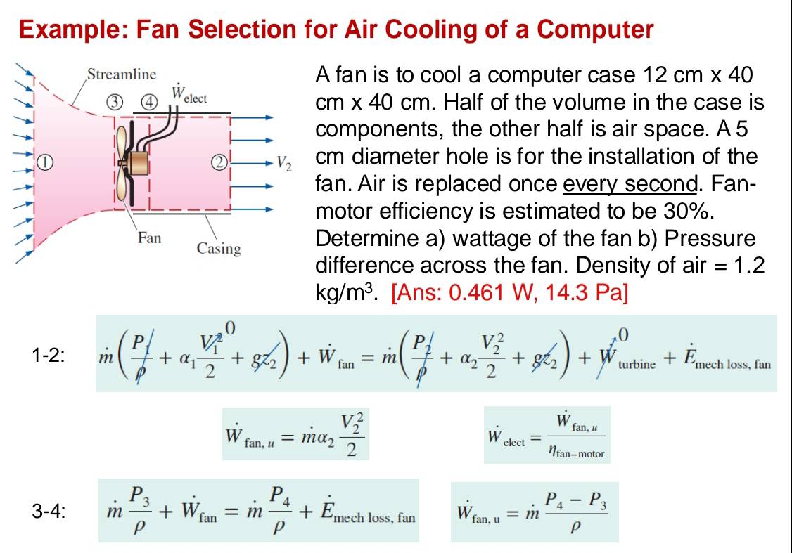 Selesai:Example: Fan Selection for Air Cooling of a Computer fan is to ...