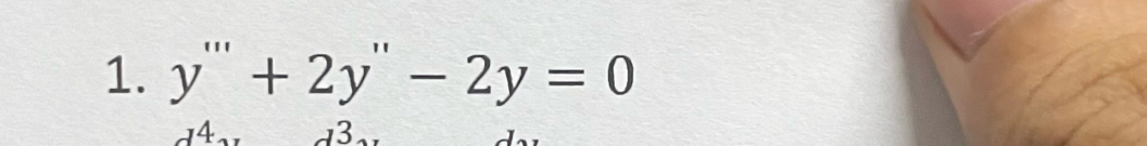 y'''+2y''-2y=0
13