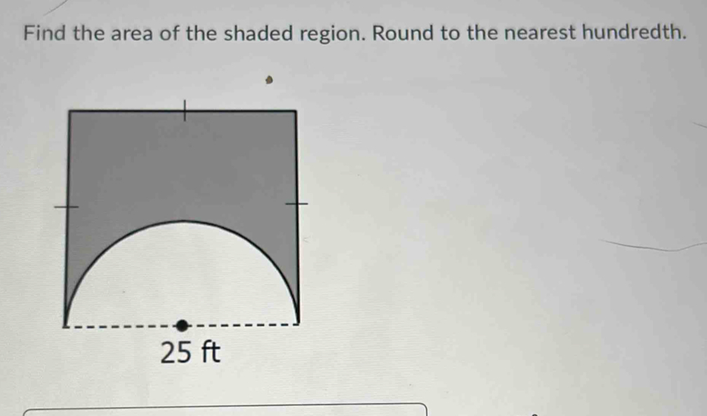 Find the area of the shaded region. Round to the nearest hundredth.