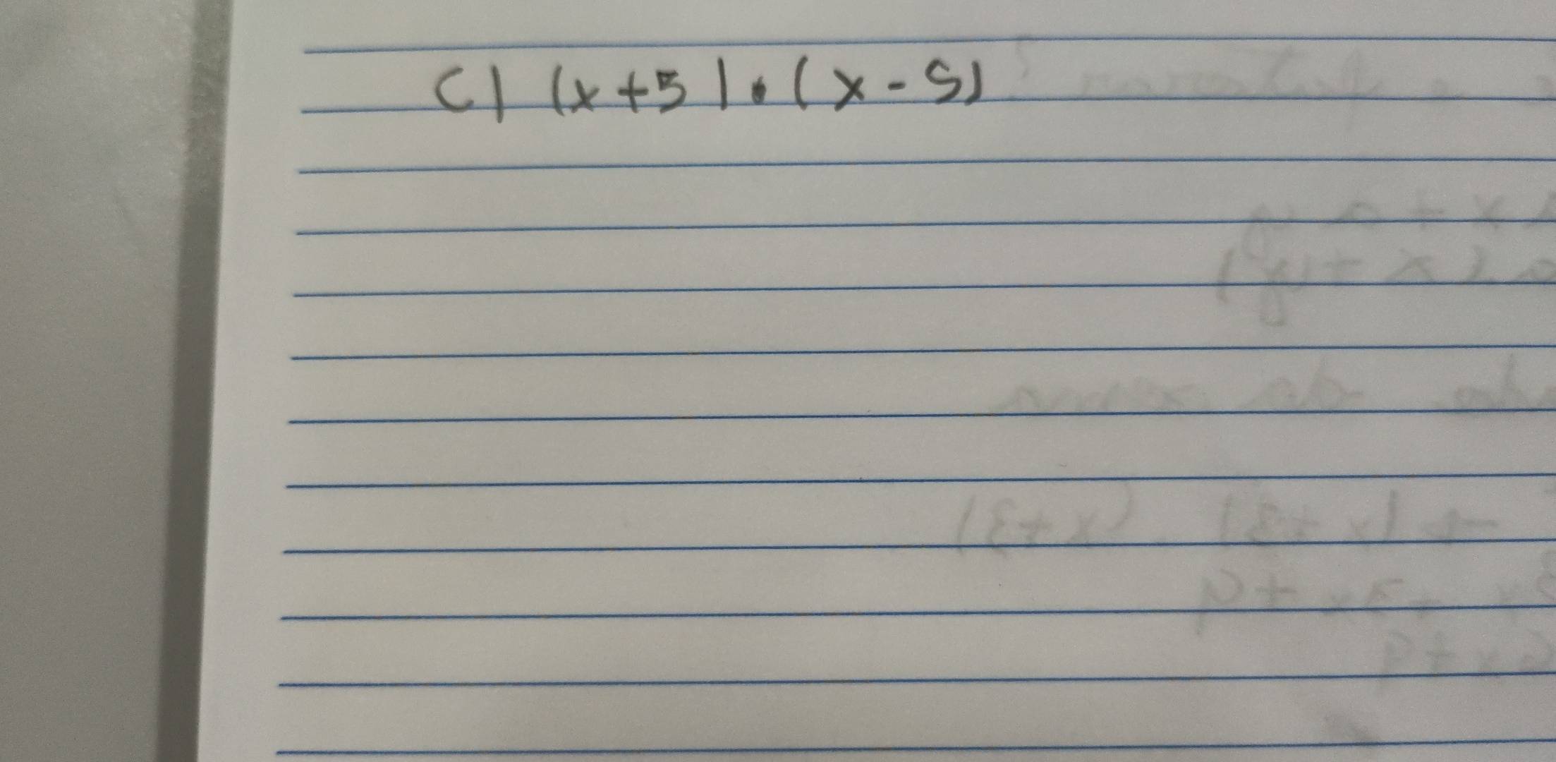 c1 (x+5)· (x-5)