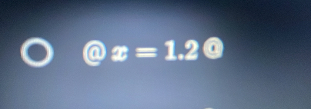 a x=1.2