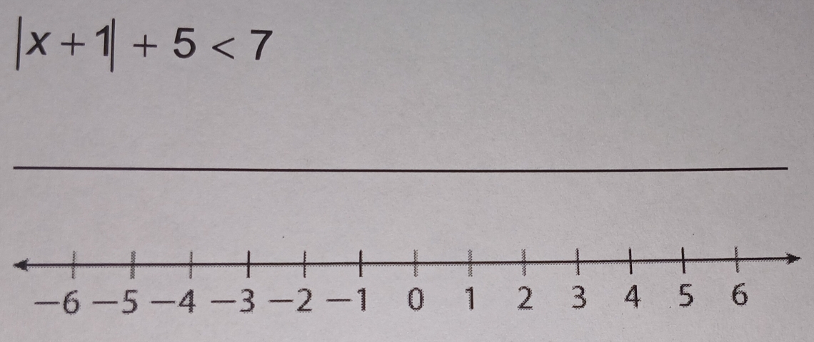 |x+1|+5<7</tex>