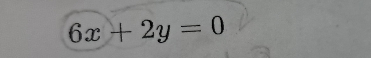 6x+2y=0