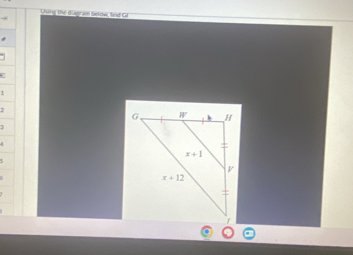 Using the diagram below, find Gl
1
2
3
4
ζ
6