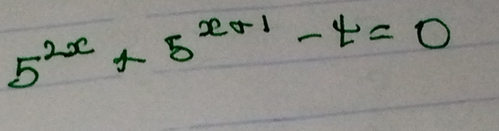 5^(2x)+5^(x-1)-t=0