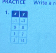 PRACTICE Write a r
1.