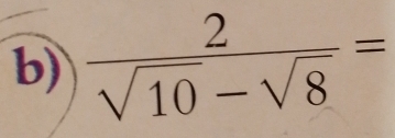  2/sqrt(10)-sqrt(8) =