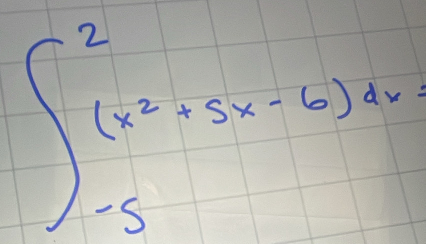 ∈t _(-5)^2(x^2+5x-6)dx