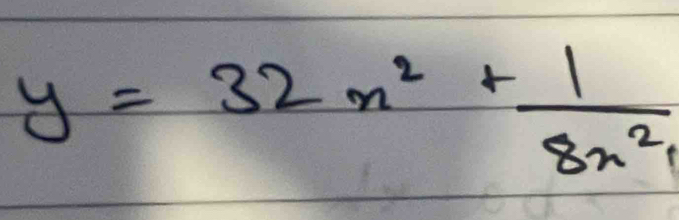 y=32x^2+ 1/8x^2 