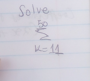 Solve
 50/2 
k=11