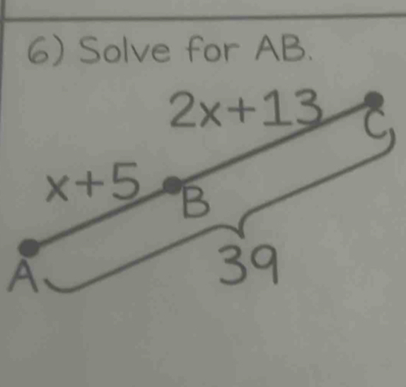 Solve for AB.