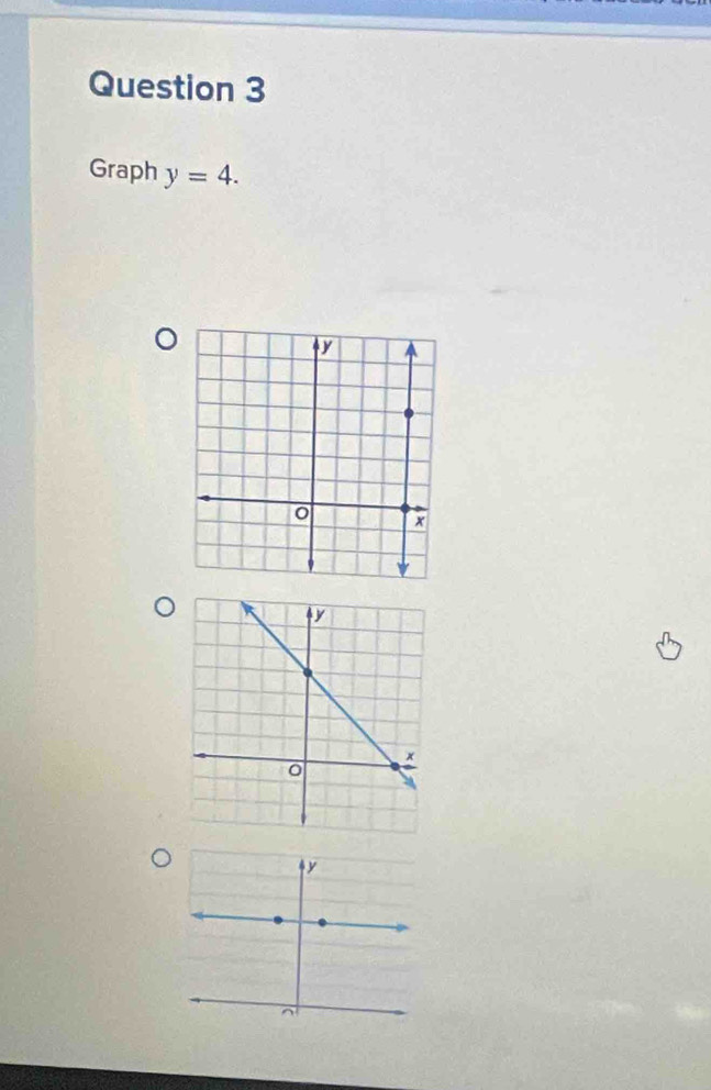 Graph y=4.