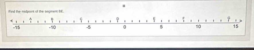 Find the midpoint of the segment BE