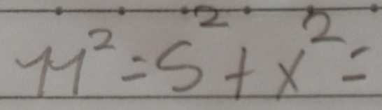 14^2=5^2+x^2=