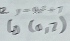 y=9x^2+7
G(0,2)