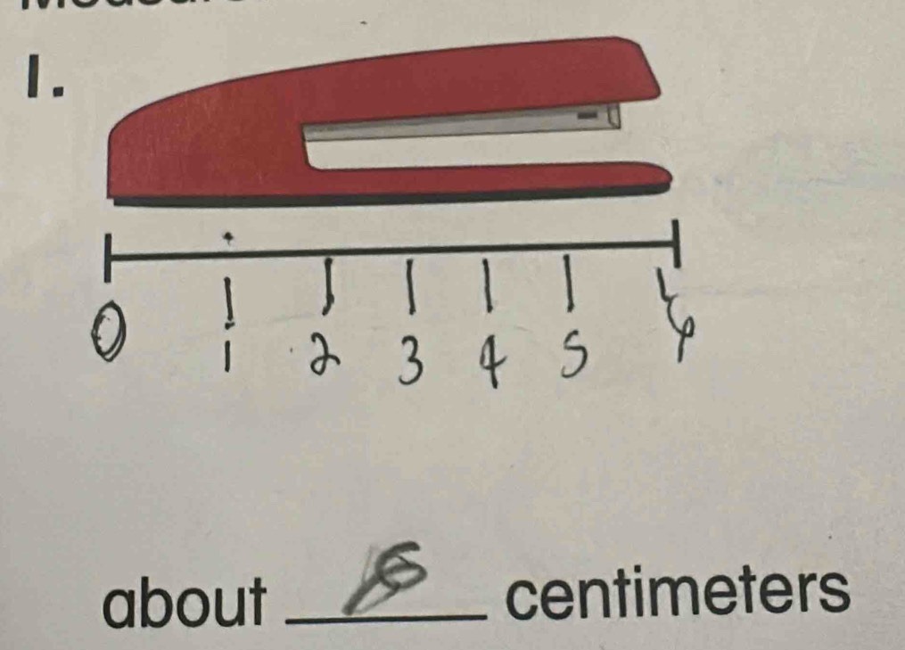 about _ centimeters