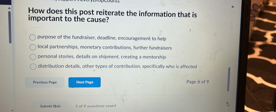 Solved: How does this post reiterate the information that is important ...