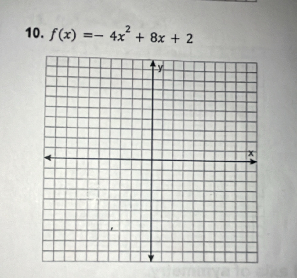 f(x)=-4x^2+8x+2