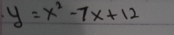 y=x^2-7x+12